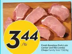 Sobeys Fresh Boneless Pork Loin Center and Rib Combo Chops offer
