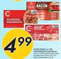 Sobeys COMPLIMENTS or THE CANADIAN BUTCHER Bacon offer