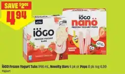 FreshCo ÏÖGO Frozen Yogurt Tubs , Novelty Bars or Pops offer