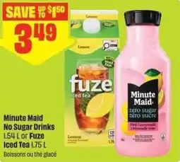 FreshCo Minute Maid No Sugar Drinks or Fuze Iced Tea offer