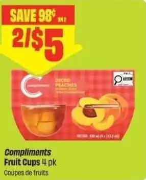 FreshCo Compliments Fruit Cups offer