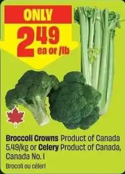 FreshCo Broccoli Crowns or Celery offer