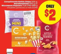 FreshCo Compliments Kettle Chips , Marshmallows or Microwave Popcorn offer