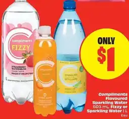FreshCo Compliments Flavoured Sparkling Water , Fizzy or Sparkling Water offer