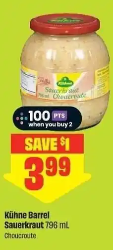 FreshCo Kühne Barrel Sauerkraut offer