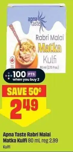 FreshCo Apna Taste Rabri Malai Matka Kulfi offer