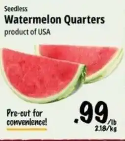 Farm Boy Seedless Watermelon Quarters offer