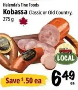 Farm Boy Halenda's Fine Foods Kobassa offer