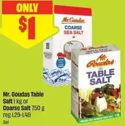 FreshCo Mr. Goudas Table Salt or Coarse Salt offer