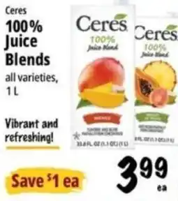 Farm Boy Ceres 100% Juice Blends offer