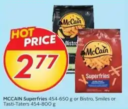 Sobeys MCCAIN Superfries or Bistro, Smiles or Tasti-Taters offer
