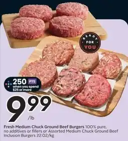 Sobeys Fresh Medium Chuck Ground Beef Burgers offer