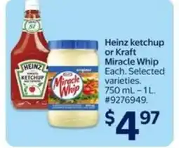 Walmart Heinz ketchup or Kraft Miracle Whip offer