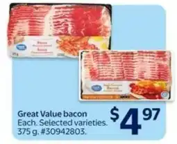 Walmart Great Value bacon offer