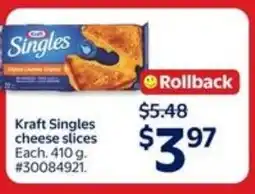 Walmart Kraft Singles cheese slices offer