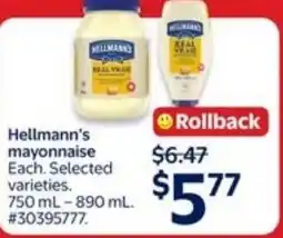 Walmart Hellmann's mayonnaise offer