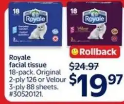 Walmart Royale facial tissue offer