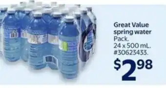 Walmart Great Value spring water offer