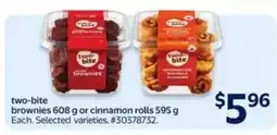Walmart Two-bite brownies or cinnamon rolls offer
