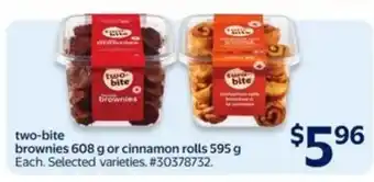 Walmart Two-bite brownies or cinnamon rolls offer