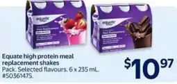 Walmart Equate high protein meal replacement shakes offer