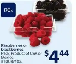 Walmart Raspberries or blackberries offer