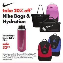 Sport Chek NIKE BAGS & HYDRATION TAKE 20% OFF OUR TICKET PRICE offer