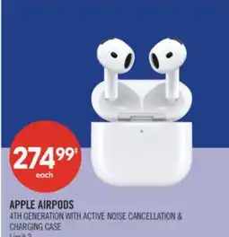 Shoppers Drug Mart APPLE AIRPODS 4TH GENERATION WITH ACTIVE NOISE CANCELLATION & CHARGING CASE offer