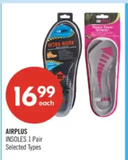 Shoppers Drug Mart AIRPLUS INSOLES 1 Pair offer