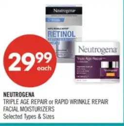 Shoppers Drug Mart NEUTROGENA TRIPLE AGE REPAIR or RAPID WRINKLE REPAIR FACIAL MOISTURIZERS offer