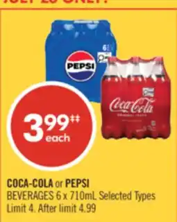 Shoppers Drug Mart COCA-COLA or PEPSI BEVERAGES offer