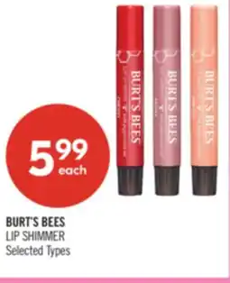 Shoppers Drug Mart BURT'S BEES LIP SHIMMER offer