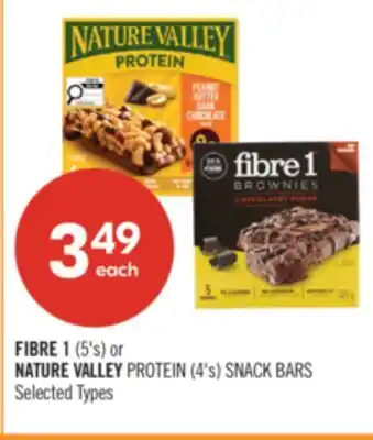 Shoppers Drug Mart FIBRE 1 (5's) or NATURE VALLEY PROTEIN (4's) SNACK BARS offer