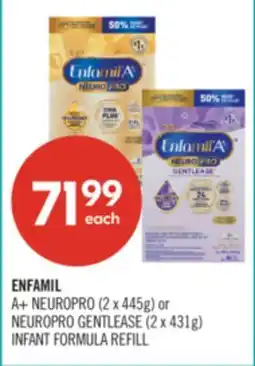 Shoppers Drug Mart ENFAMIL A+ NEUROPRO (2 x 445g) or NEUROPRO GENTLEASE (2 x 431g) INFANT FORMULA REFILL offer