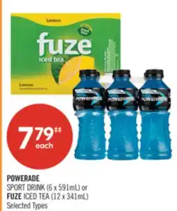 Shoppers Drug Mart POWERADE SPORT DRINK (6 x 591mL) or FUZE ICED TEA (12 x 341mL) offer