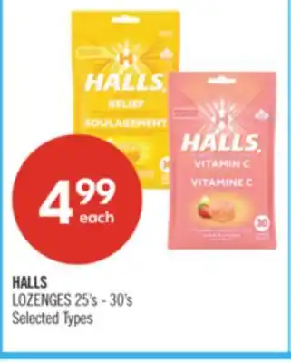 Shoppers Drug Mart HALLS LOZENGES offer