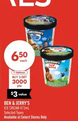 Shoppers Drug Mart BEN & JERRY'S ICE CREAM offer