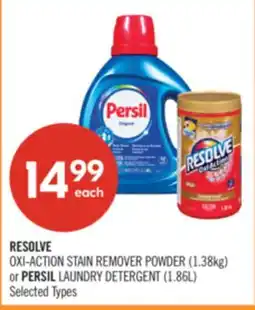 Shoppers Drug Mart RESOLVE OXI-ACTION STAIN REMOVER POWDER (1.38kg) or PERSIL LAUNDRY DETERGENT (1.86L) offer