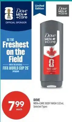 Shoppers Drug Mart DOVE MEN+CARE BODY WASH offer