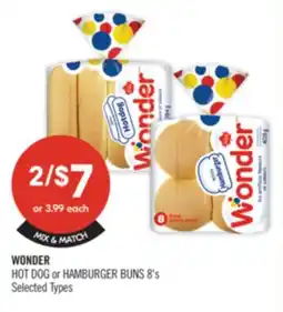 Shoppers Drug Mart WONDER HOT DOG or HAMBURGER BUNS offer