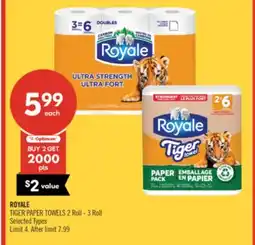 Shoppers Drug Mart ROYALE TIGER PAPER TOWELS offer