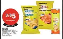Shoppers Drug Mart NO NAME POTATO CHIPS (200g) or CRISPS (142g-150g) offer