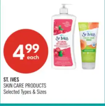 Shoppers Drug Mart ST. IVES SKIN CARE PRODUCTS offer
