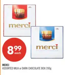 Shoppers Drug Mart MERCI ASSORTED MILK or DARK CHOCOLATE BOX offer