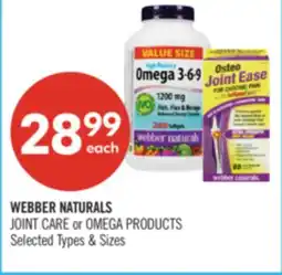 Shoppers Drug Mart WEBBER NATURALS JOINT CARE or OMEGA PRODUCTS offer