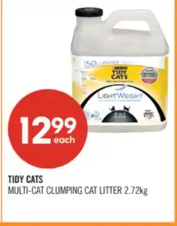 Shoppers Drug Mart TIDY CATS MULTI-CAT CLUMPING CAT LITTER offer