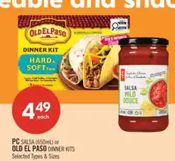 Shoppers Drug Mart PC SALSA (650mL) or OLD EL PASO DINNER KITS offer