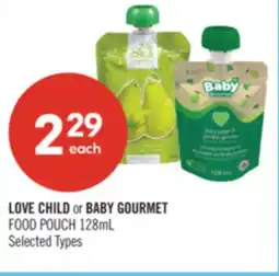 Shoppers Drug Mart LOVE CHILD or BABY GOURMET FOOD POUCH offer
