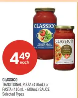 Shoppers Drug Mart CLASSICO TRADITIONAL PIZZA (410mL) or PASTA (410mL - 600mL) SAUCE offer