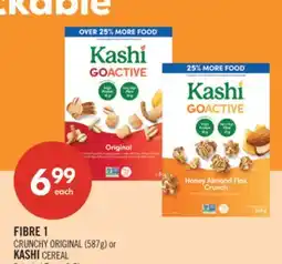 Shoppers Drug Mart FIBRE 1 CRUNCHY ORIGINAL (587g) KASHI CEREAL offer